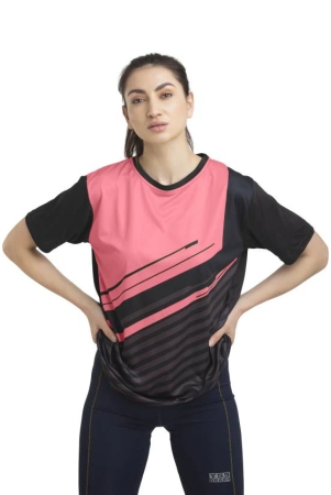 women-colorblock-round-neck-polyester-multicolor-t-shirt