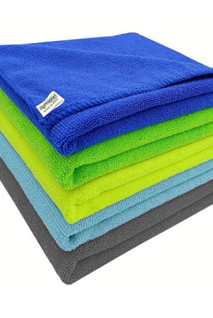 SOFTSPUN - Multicolor Microfiber Cloth For Automobile ( Pack of 5 )