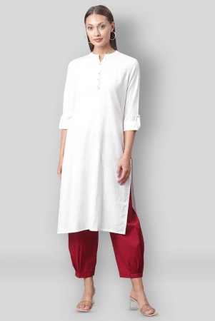 divena-white-cotton-blend-womens-straight-kurti-xs