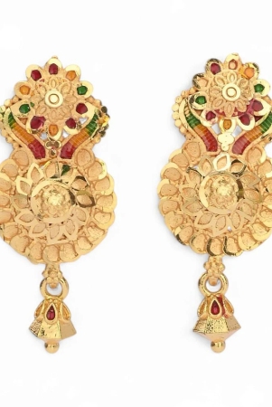 AanyaCentric Gold Chandbalis Earrings ( Pack of 1 ) - Gold