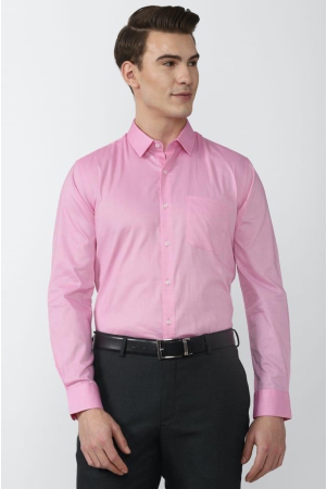 Men Pink Regular Fit Formal Full Sleeves Formal Shirt