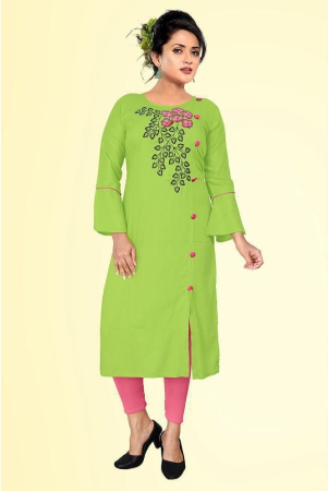 haya-fashion-lime-green-rayon-womens-straight-kurti-pack-of-1-none