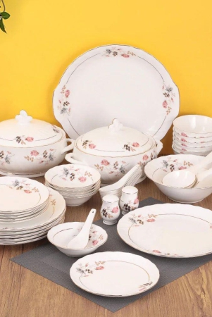 clay-craft-ceramic-karina-floral-dinner-set-white-set-of-40-pcs