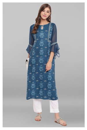 janasya-blue-crepe-womens-straight-kurti-pack-of-1-xxl