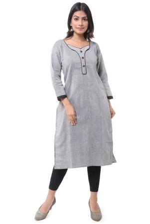 deshbandhu-dbk-grey-cotton-womens-straight-kurti-none