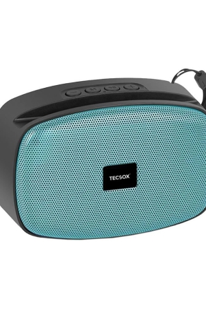 Tecsox Stone351 5 W Bluetooth Speaker Bluetooth V 5.1 with USB,SD card Slot,Aux Playback Time 6 hrs Teal - Teal