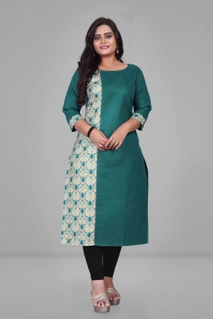 parastri-cotton-printed-straight-womens-kurti-green-pack-of-1-none