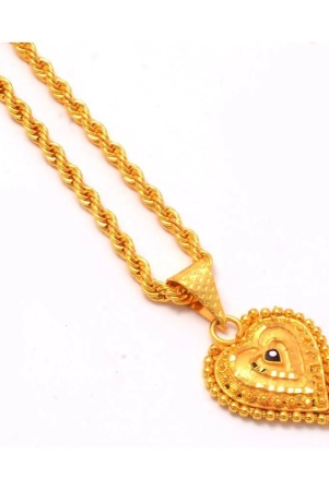 Jewar Mandi New Design Gold Plated Locket/Pendant with Rope/Rassi Chain Daily use for Men, Women & Girls, Boys - Golden