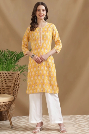 rangita-women-yellow-rayon-printed-knee-length-straight-kurti-none