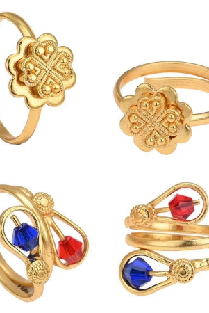 aanyacentric-gold-plated-2-pair-toe-rings-golden