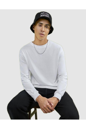 bewakoof-white-cotton-blend-oversized-fit-mens-t-shirt-pack-of-1-none