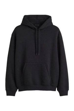 Black Plain Hoodie