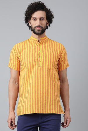 kloset-by-riag-mustard-cotton-mens-shirt-style-kurta-pack-of-1-none