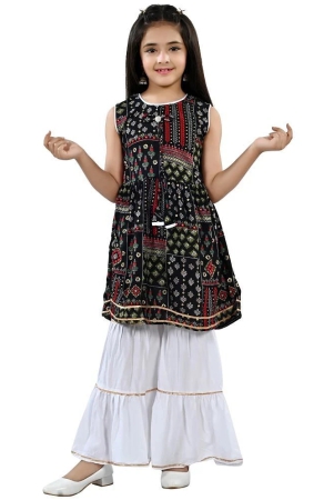 arshia-fashions-black-rayon-girls-kurta-and-sharara-set-pack-of-1-none