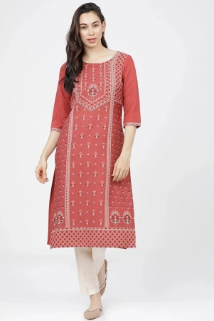 ketch-polyester-printed-straight-womens-kurti-orange-pack-of-1-none