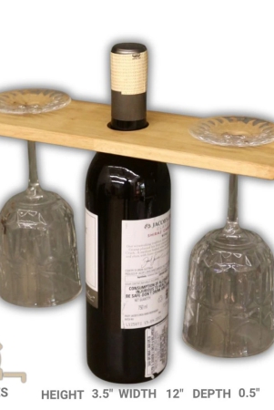 barish-wine-glass-holder-handcrafted-with-rubberwood-holds-wine-bottle-and-two-glasses-i-35-x-12-x-05-inches