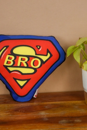 indigifts-red-super-bro-shaped-cushion-12x12-inches