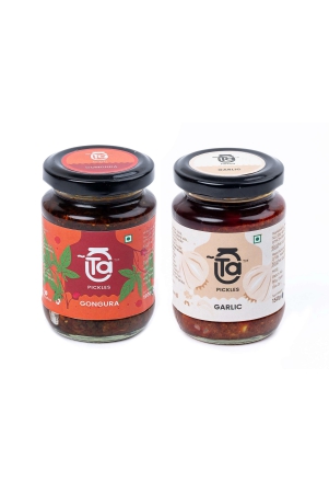 ta-pickles-gongura-garlic-pickle-150g-pack-of-2-combo-made-with-cold-pressed-oil-homemade-traditional-indian-taste-natural-no-preserv