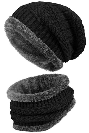 horse-fit-winter-beanie-cap-for-men-and-women-wool-knitted-hat-with-woolen-neck-warmer-scarf-muffler-multi-color-one-size