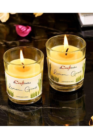 ecraftindia-lemon-grass-votive-glass-candle-scented-pack-of-2