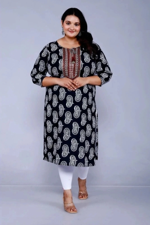 jc4u-cotton-embroidered-straight-womens-kurti-black-pack-of-1-none