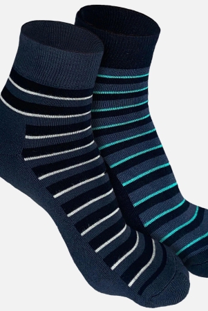 bamboo-stripe-quarter-length-socks-2-pairs-teal-teal