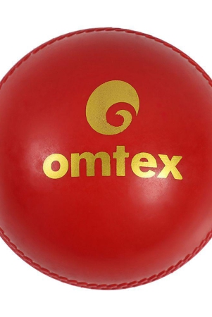 omtex-red-leather-cricket-ball-pack-of-1-myouth