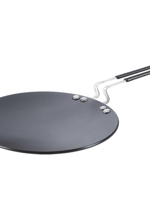 Prestige Hard Anodised Plus Gas and Induction Compatible Roti Tawa, 26.5cm (Black)