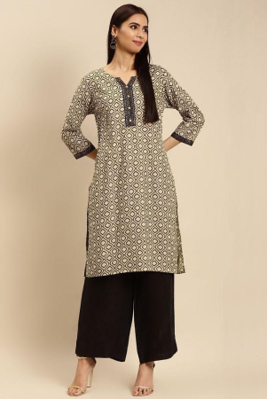 rangita-women-100-cotton-beige-rogan-printed-placket-knee-length-straight-kurti-none