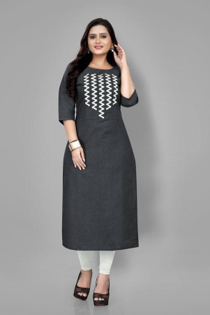 riaana-black-cotton-womens-straight-kurti-pack-of-1-none