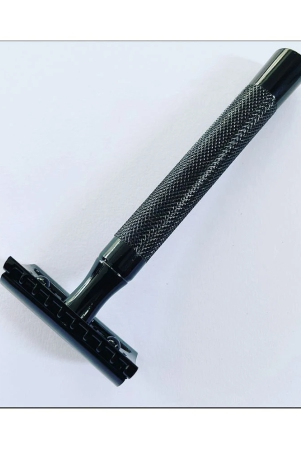 Romer-7 CS Black Double Edge Safety Razor Close Comb For Men + 10 SS Blade Manual Razor 1 Blade 1