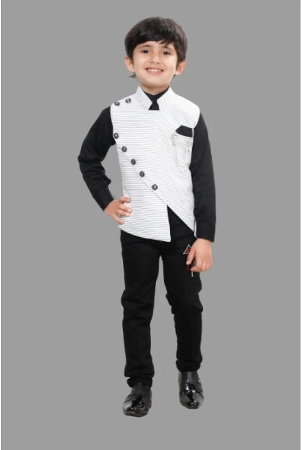 dkgf-fashion-white-cotton-blend-boys-shirt-jeans-pack-of-1-none