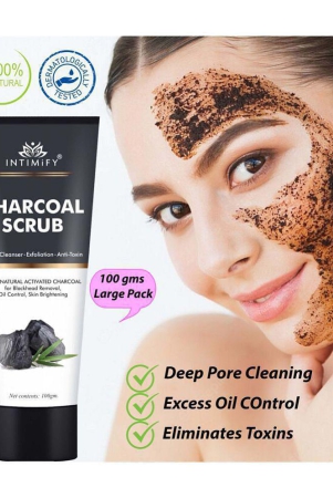 intimify-charcoal-scrub-ubtan-face-scrub-blackhead-scrub-blackhead-removing-cream-black-head-remover-face-mask-100-gm