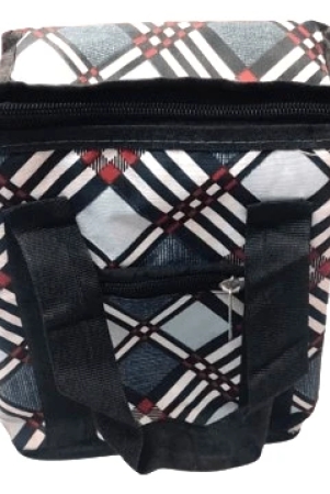 black-and-white-checkered-lunch-bag