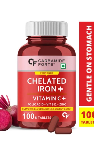 carbamide-forte-chelated-iron-vitamin-c-b12-folic-acid-zinc-100-veg-tablets