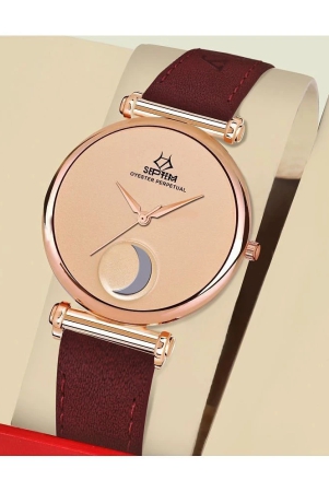 septem-red-leather-analog-womens-watch