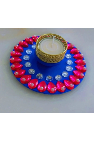 elegant-blue-and-pink-beaded-floating-candle-holder