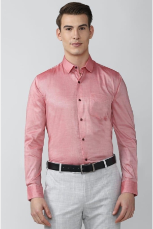 Men Pink Regular Fit Formal Full Sleeves Formal Shirt