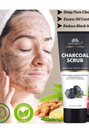 intimify-charcoal-scrub-for-face-scrub-blackhead-scrub-black-head-remover-100-gm