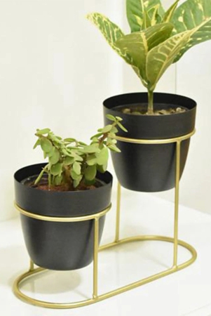 double-pot-metallic-desk-planter-black