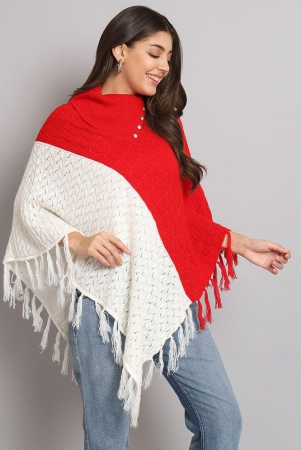 ewoolsin-woollen-round-neck-womens-ponchos-capes-red-none