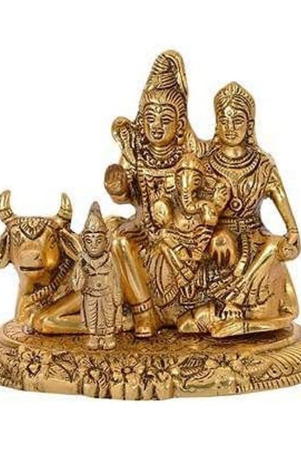 green-tales-brass-shiv-family-idol-14-cm-