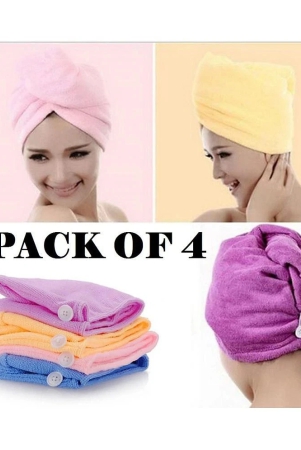 globle-enterprise-set-of-4-hair-towel-wrap-absorbent-towel-hair-drying-quick-dry-showe0r-caps-bathrobe-magic-hair-warp-towel-super-quick-drying-microfiber-bath-towel-hair-dry-cap-salon-towel