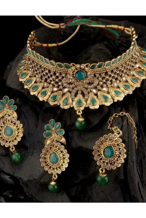 sukkhi-green-alloy-necklace-set-pack-of-1-green