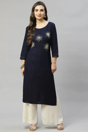 jc4u-navy-blue-cotton-womens-straight-kurti-pack-of-1-none