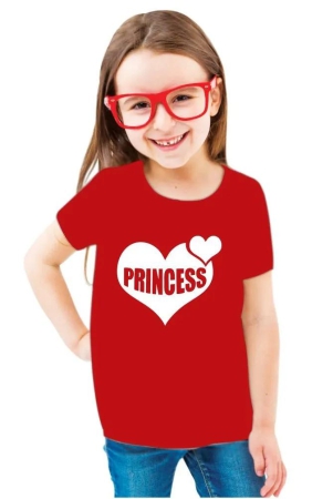 Princess Heart - Cotton T-Shirts For Girls-10-12 Years