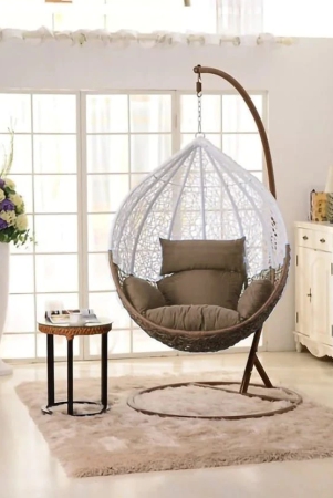 SINGLE SEATER HANGING SWING WITH STAND FOR BALCONY AND GARDEN