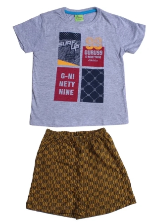 Boys T-shirt shorts set-GREY / 4-5 Years