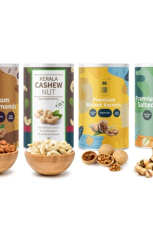 gift-combo-pack-of-premium-quality-dry-fruits-cashews-premium-quality-almondsmamra-almonds-walnuts-kernels-and-pistachios-250-gm-each