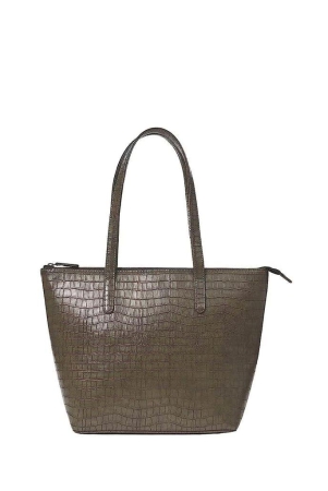 lychee-bags-women-pu-finish-green-tote-bag